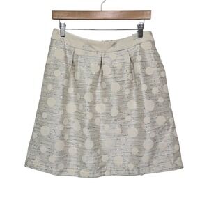 Maeve by Anthropologie Sequined Polka Dot Pleated A-Line Skirt Womens US 8